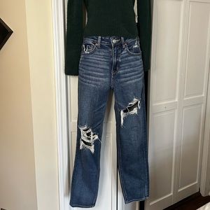 American Eagle distressed stretch jeans size 00 regular like new
